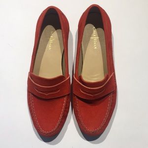 Womans Orange Cole Haan Loafers